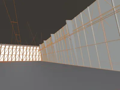Sci-Fi Futuristic Corridor Concept hall Sci Fi Exhibition 3D model