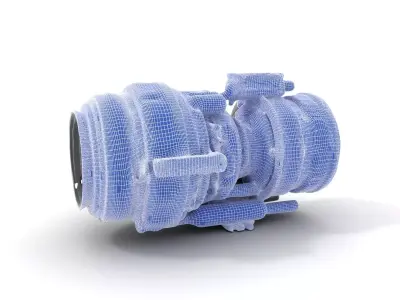 Futuristic Camera Lens Model Pack for SciFi Environments Low-poly 3D model