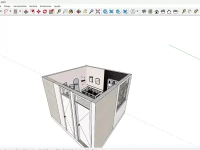 Modern Kids Bedroom - Full Interior Scene SketchUp and Blender 3D model