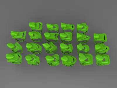 22 New Rings Hight quality 3dm stl light weight jewelery 3D print model