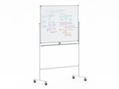 Whiteboard with Rolling 3D model