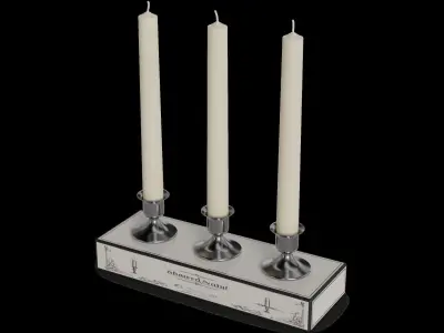 Candles and candleholders Taper Candle Set Low-poly 3D model