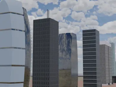 3D custom and standard building pack Free 3D model