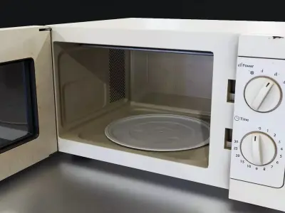 Vintage Microwave Oven Low-poly 3D model purchase