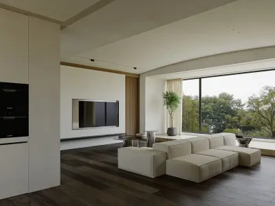 apartment interior scenes    3D model purchase