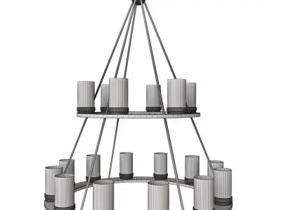 Currey and Company - Darden Chandelier Lighting 3D model