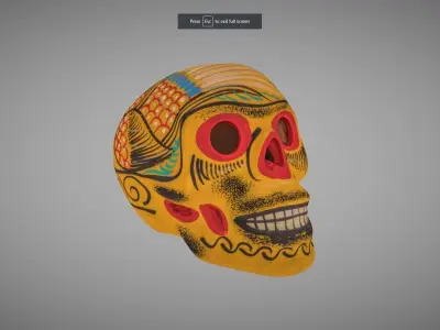 Sugar Skull Low-poly 3D model