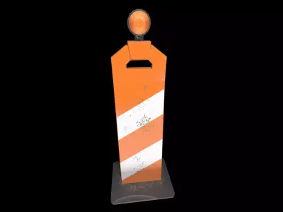 Traffic cone Low-poly 3D model 14