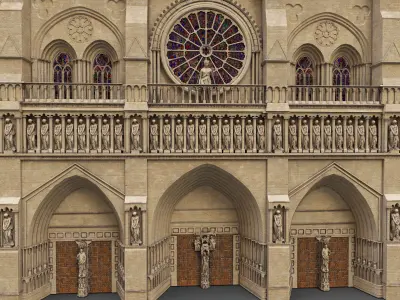 Notre-Dame de Paris Cathedral 3D model