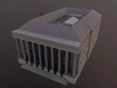 Palais de la Bourse - Nantes Free low-poly 3D model