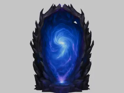 Blue Portal 3D Model Low-poly 3D model