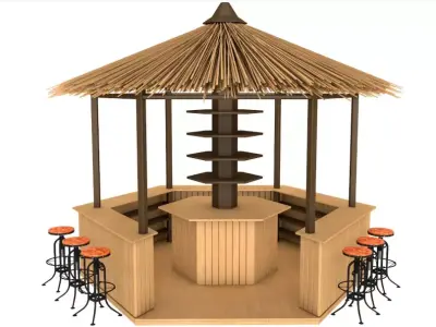 Tiki Beach Bar 3D model