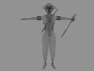Shaolin Warrior 3D model