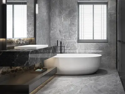 bathroom villa Modern Home decoration 3D model