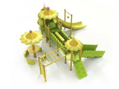 Children large amusement park toys 3D model Low-poly 3D model