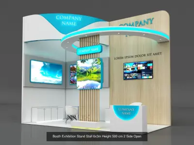 5 Exhibition Stand Stall Booth 3D model 3D Model Collection 3D Model Pack purchase