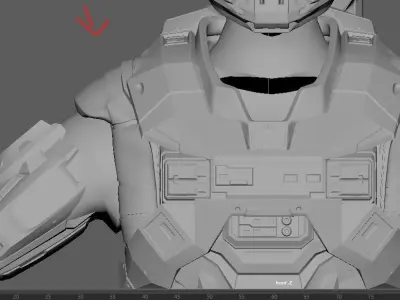 Halo Cosplay Armor Shoulder Gasket 3D File 3D model