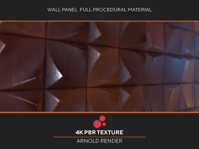 Wall panel  Full Procedural material 3D model