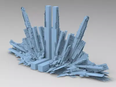 Sci fi Scorpion Claw rock 3D model