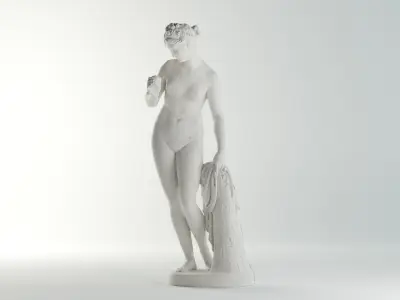 Venus with the Apple Sculpture VR AR Mobile-ready Game-ready Low-poly 3D model