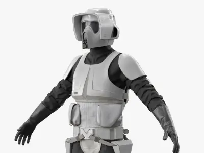  Star Wars Trooper Armor with Long Blaster Rifle Used 