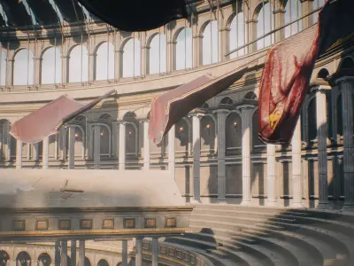 Gladiator Arena Roman Environment Kit Low-poly 3D model