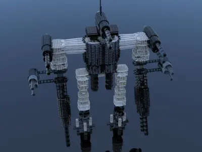 Robot Cyborg Game Character SciFi 3D model