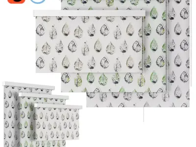 Roller Blind 42 Next Gigantia Leaf 3D model