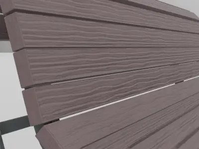 Outdoor Wooden Bench 13 Low-poly 3D model