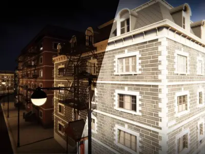 Modular Apartment Environment for Unity Low-poly 3D model