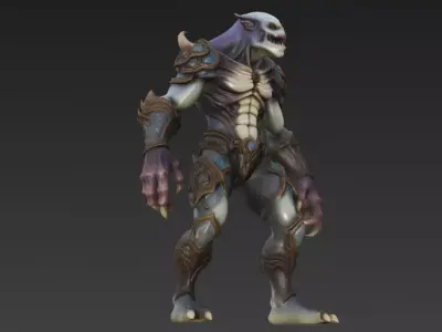 Armored Humanoid Monster Variant 3D Model 3D model