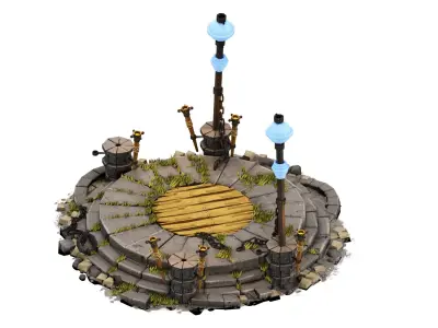 sacred altar 3D model  high-poly 3D model