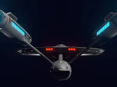 strange new worlds enterprise refit concept 3D model