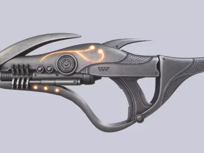 Alien blaster Low-poly 3D model