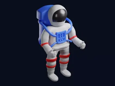 Astronaut 3D Model with backpack 3D print model