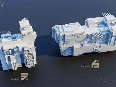 Futuristic City Pack vol 01 3D model