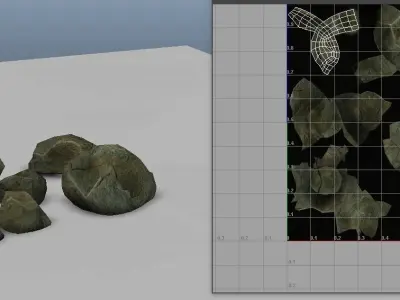 Rock stone Low Poly Low-poly 3D model