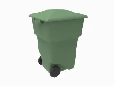Recycle Bin Low-poly 3D model