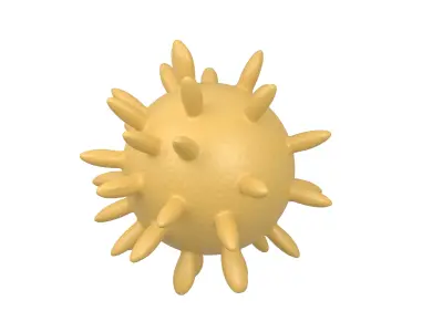 Virus v4 008 Low-poly 3D model