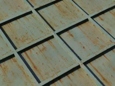 Mint Green Gridded Metal  Texture