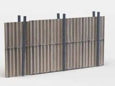 Steel plates Low-poly 3D model