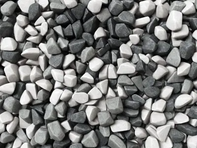 Gravel splinter decor Big kit n1 3D model