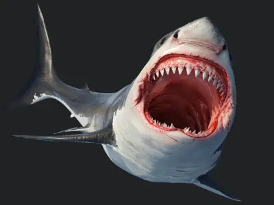  Great Shark White Rigged 