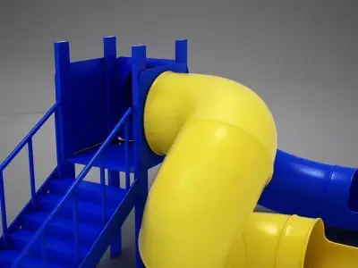 HD Playground Slide 3D model