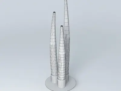 lamp with two sticks Free 3D model