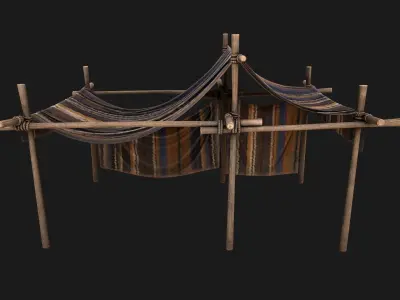 Large Nomad Tent Low-poly 3D model