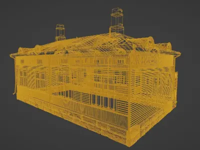 Oskar Peltokangan Talo  Low-poly 3D model