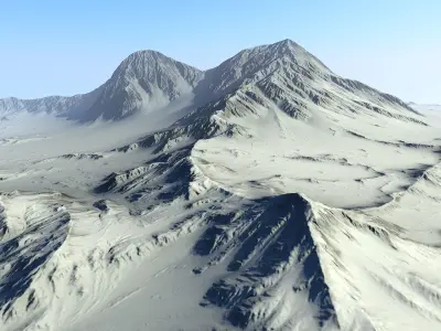 Snowy Mountain Low-poly 3D model get