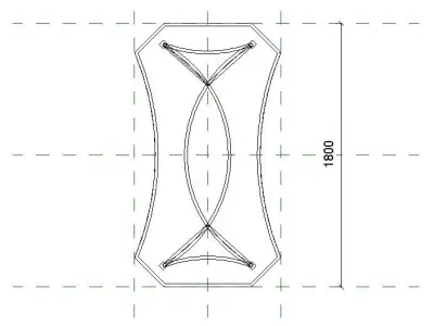 Glass table 3D model shop