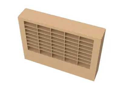 Cardboard Sideboard Low-poly 3D model